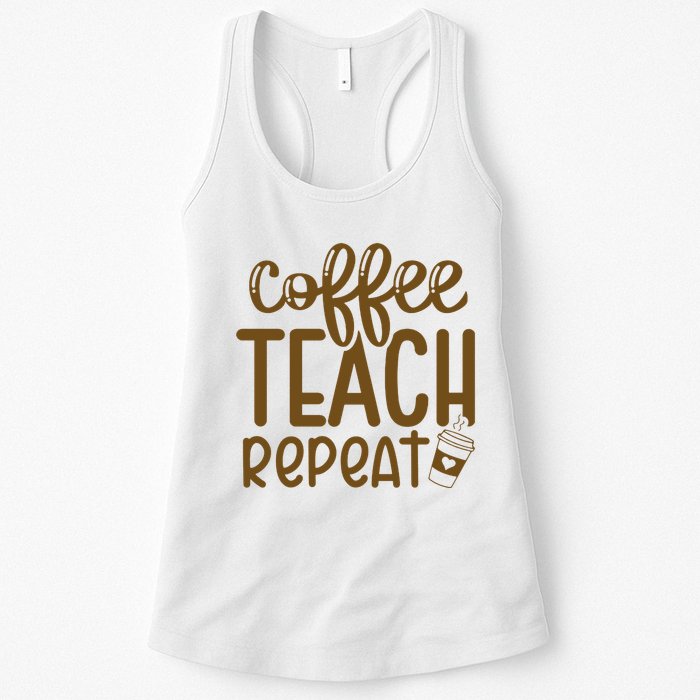 Coffee Teach Repeat Womens Tank Top