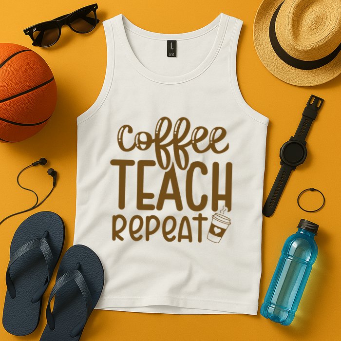 Coffee Teach Repeat Tank Top