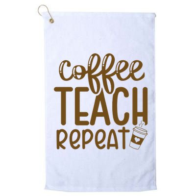 Coffee Teach Repeat Golf Towel