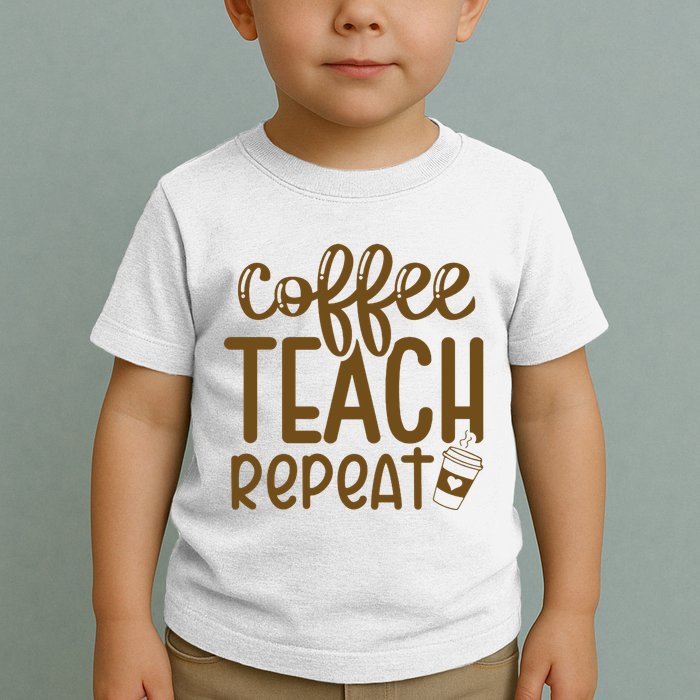 Coffee Teach Repeat Toddler T-Shirt