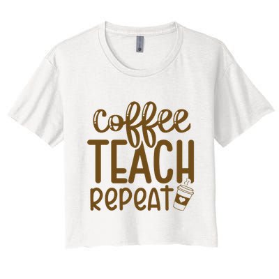 Coffee Teach Repeat Crop Top