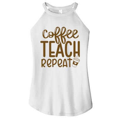 Coffee Teach Repeat Women's Perfect Tri Rocker Tank