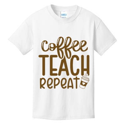 Coffee Teach Repeat Kids T-Shirt