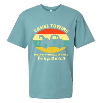 Camel Towing Retro Adult Humor Saying Sueded Cloud Jersey T-Shirt