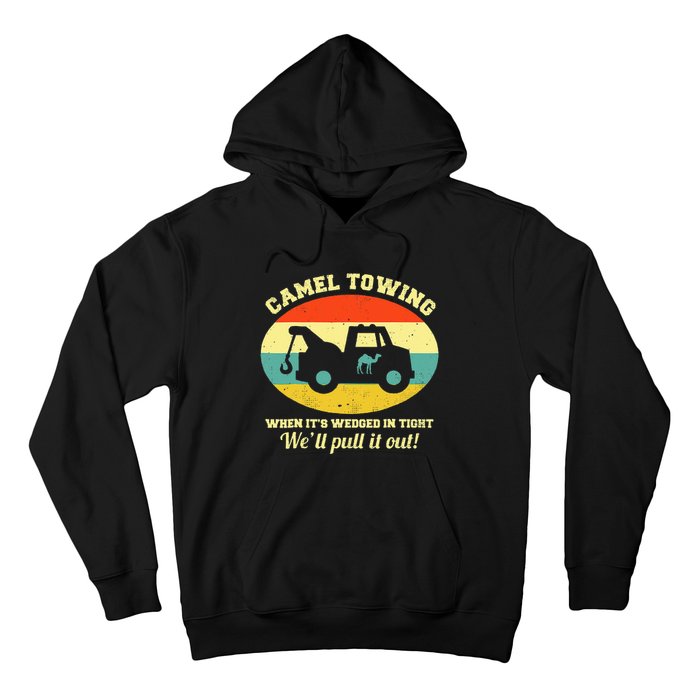 Camel Towing Retro Adult Humor Saying Funny Halloween Hoodie