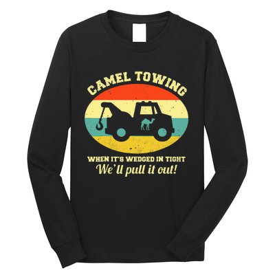 Camel Towing Retro Adult Humor Saying Funny Halloween Long Sleeve Shirt