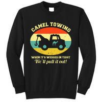 Camel Towing Retro Adult Humor Saying Funny Halloween Tall Sweatshirt