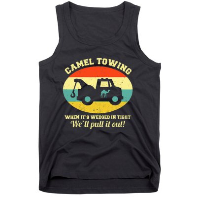 Camel Towing Retro Adult Humor Saying Funny Halloween Tank Top