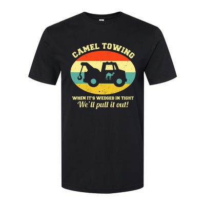 Camel Towing Retro Adult Humor Saying Funny Halloween Softstyle CVC T-Shirt