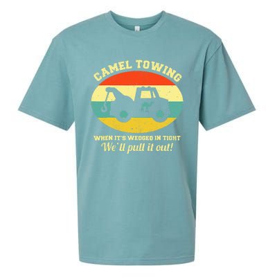 Camel Towing Retro Adult Humor Saying Funny Halloween Sueded Cloud Jersey T-Shirt