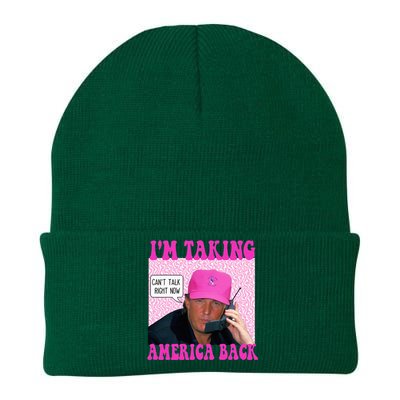 Cant Talk Right Now Trump Funny Trump 2024 Knit Cap Winter Beanie