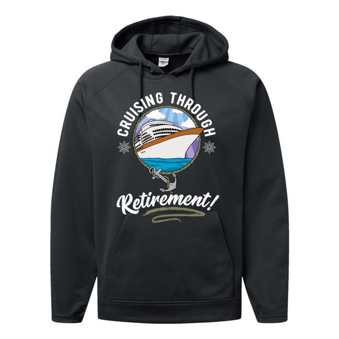 Cruising Through Retirement Cruise Performance Fleece Hoodie