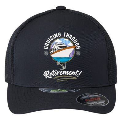 Cruising Through Retirement Cruise Flexfit Unipanel Trucker Cap