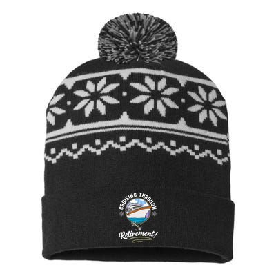 Cruising Through Retirement Cruise USA-Made Snowflake Beanie