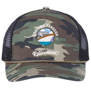 Cruising Through Retirement Cruise Retro Rope Trucker Hat Cap