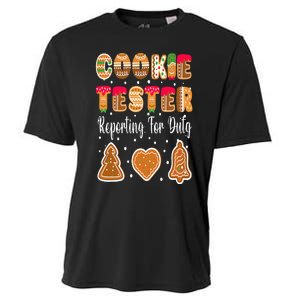 Cookie Tester Reporting For Duty Christmas Baking Team Cooling Performance Crew T-Shirt