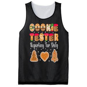 Cookie Tester Reporting For Duty Christmas Baking Team Mesh Reversible Basketball Jersey Tank