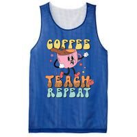 Coffee Teach Repeat Great Gift Mesh Reversible Basketball Jersey Tank