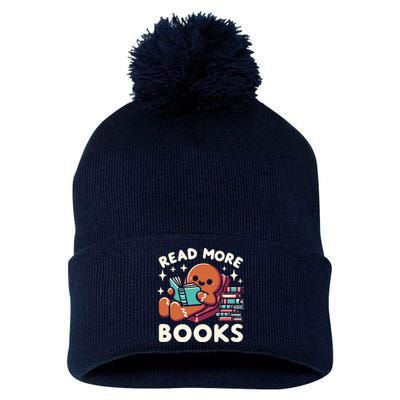 Christmas Teacher Read More Books Funny Women Pom Pom 12in Knit Beanie