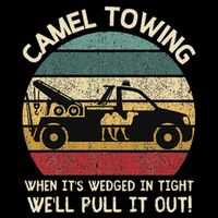 Camel Towing Retro Adult Humor Saying Funny Halloween Gifts Drawstring Bag