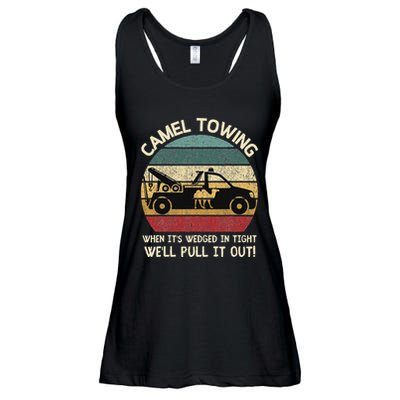 Camel Towing Retro Adult Humor Saying Funny Halloween Gifts Ladies Essential Flowy Tank