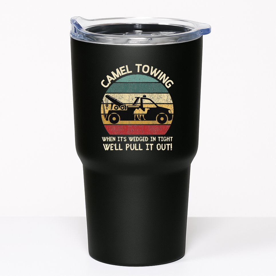 Camel Towing Retro Adult Humor Saying Funny Halloween Gifts Tumbler