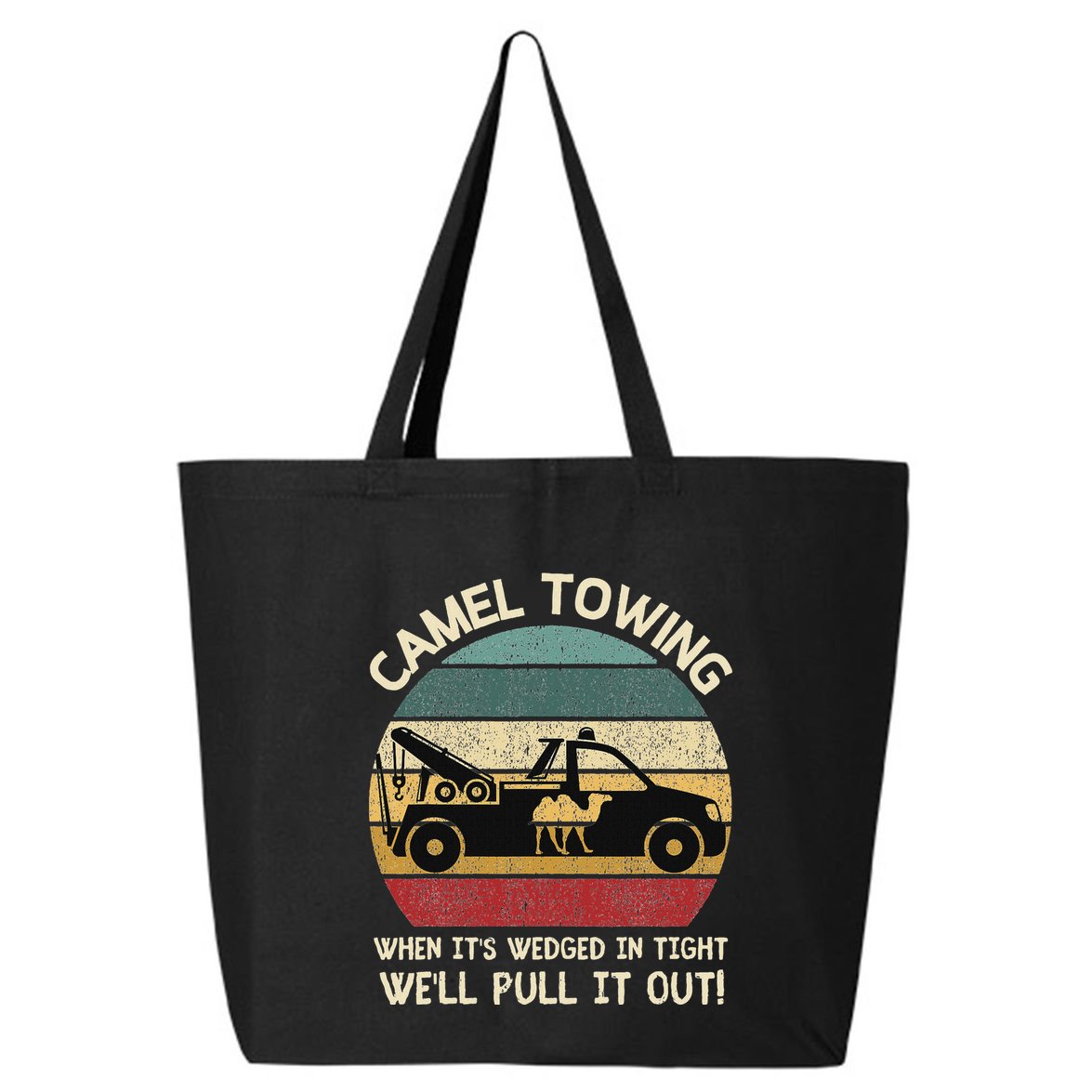 Camel Towing Retro Adult Humor Saying Funny Halloween Gifts 25L Jumbo Tote