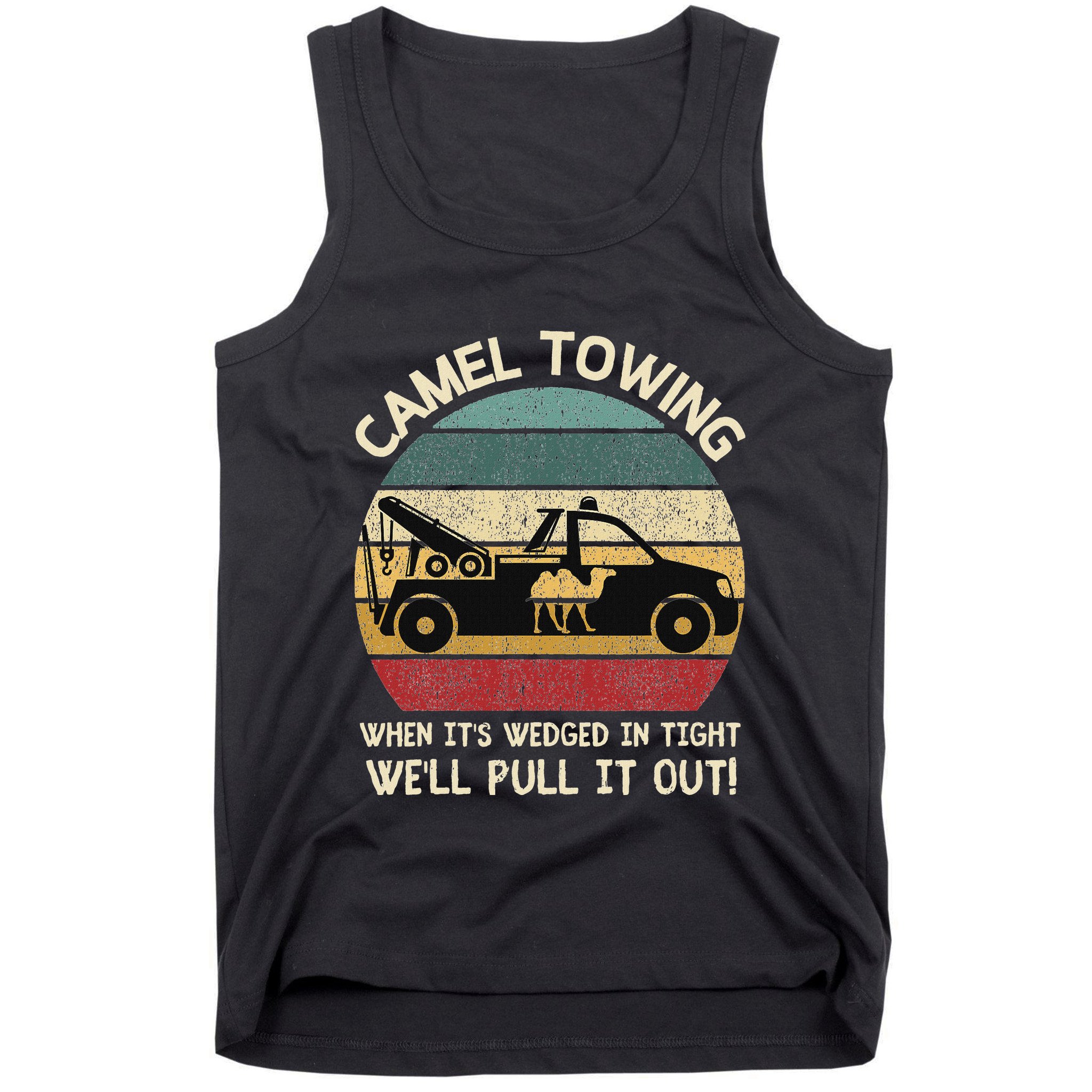 Camel Towing Retro Adult Humor Saying Funny Halloween Gifts Tank Top