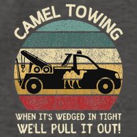 Camel Towing Retro Adult Humor Saying Funny Halloween Gifts Vector Backpack
