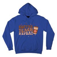 Coffee Teach Repeat Teacher's Day Coffee Day Happy Face Gift Hoodie