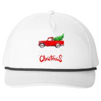 Christmas Tree Red Truck Pajama Vintage Buffalo Plaid Truck Snapback Five-Panel Rope Hat