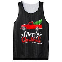 Christmas Tree Red Truck Pajama Vintage Buffalo Plaid Truck Mesh Reversible Basketball Jersey Tank