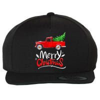 Christmas Tree Red Truck Pajama Vintage Buffalo Plaid Truck Wool Snapback Cap