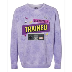 Classically Trained Retro Video Game 80s Colorblast Crewneck Sweatshirt