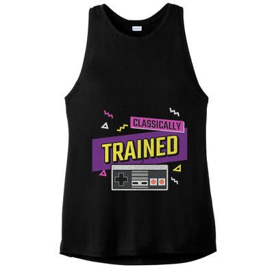 Classically Trained Retro Video Game 80s Ladies PosiCharge Tri-Blend Wicking Tank