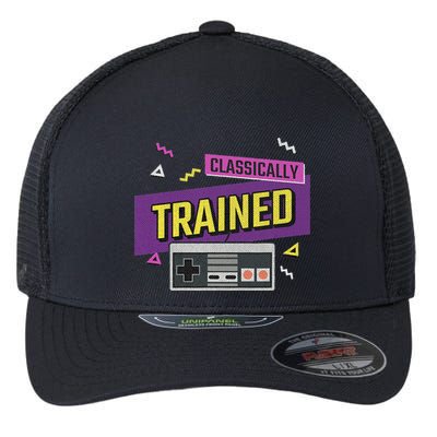 Classically Trained Retro Video Game 80s Flexfit Unipanel Trucker Cap