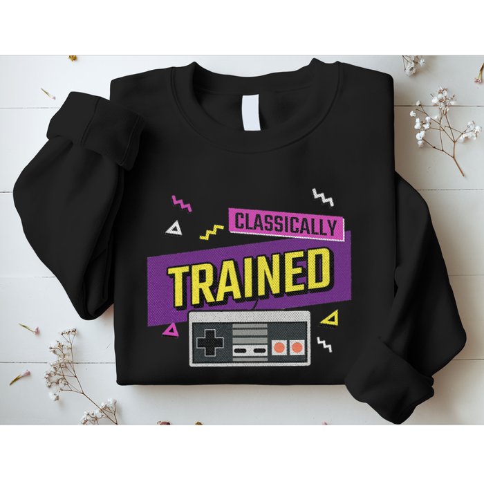 Classically Trained Retro Video Game 80s Sweatshirt