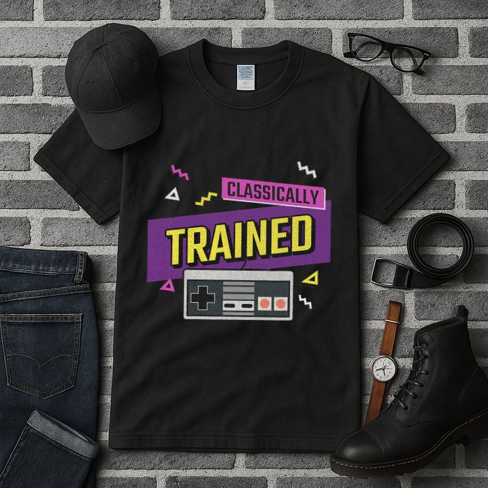 Classically Trained Retro Video Game 80s Tall T-Shirt