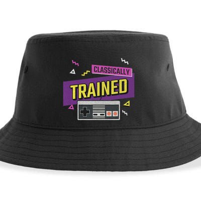 Classically Trained Retro Video Game 80s Sustainable Bucket Hat