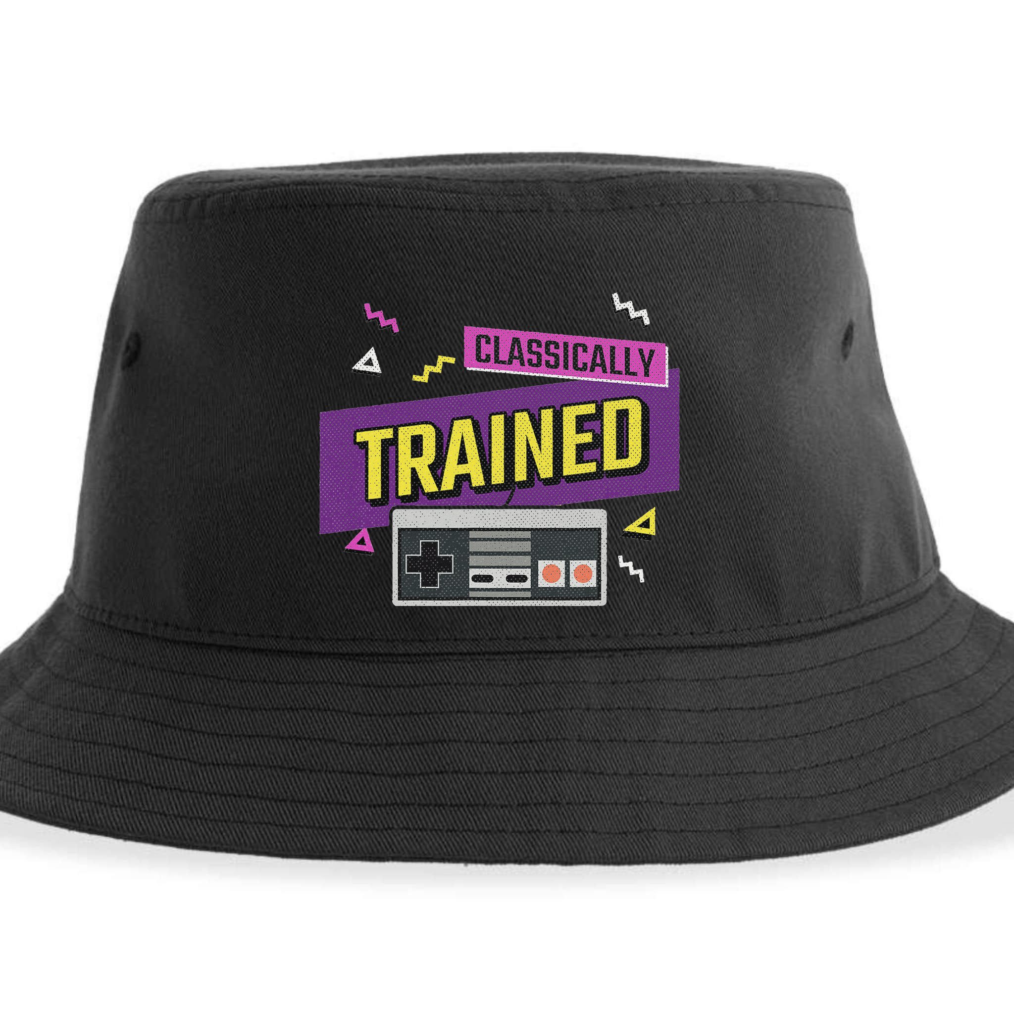 Classically Trained Retro Video Game 80s Sustainable Bucket Hat