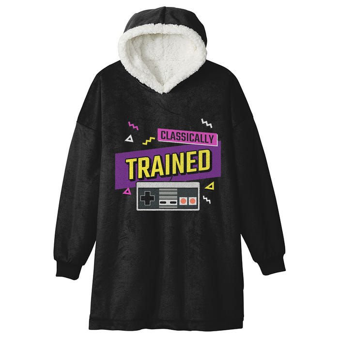 Classically Trained Retro Video Game 80s Hooded Wearable Blanket