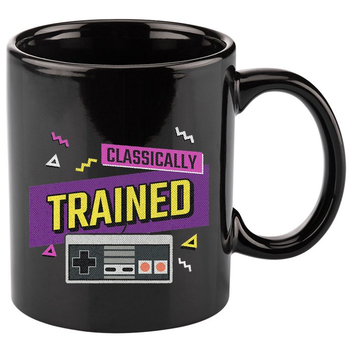 Classically Trained Retro Video Game 80s 11oz C Handle Ceramic Mug