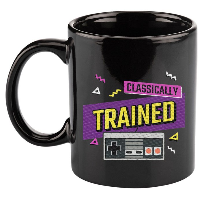 Classically Trained Retro Video Game 80s 11oz C Handle Ceramic Mug