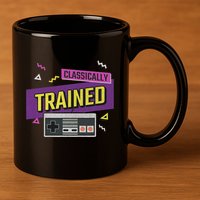 Classically Trained Retro Video Game 80s 11oz C Handle Ceramic Mug