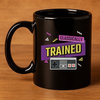Classically Trained Retro Video Game 80s 11oz C Handle Ceramic Mug