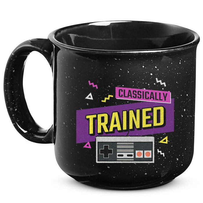 Classically Trained Retro Video Game 80s 15oz Campfire Ceramic Mug