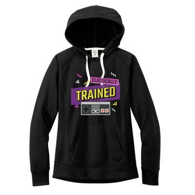 Classically Trained Retro Video Game 80s Women's Fleece Hoodie
