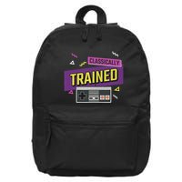 Classically Trained Retro Video Game 80s 16 in Basic Backpack