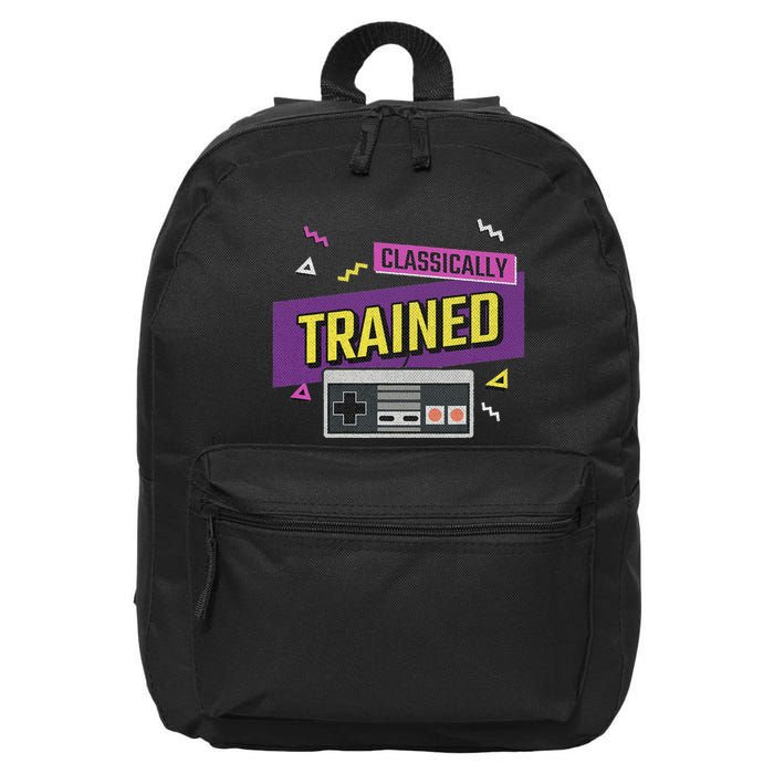 Classically Trained Retro Video Game 80s 16 in Basic Backpack