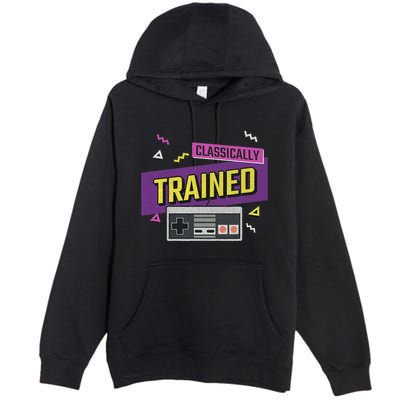 Classically Trained Retro Video Game 80s Premium Pullover Hoodie